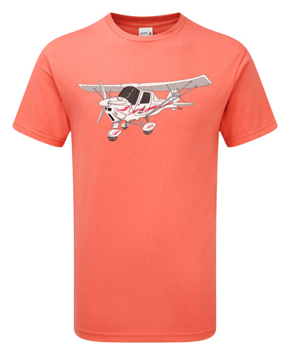 Ikarus C42 Microlight T-Shirt Red decals - Funky Aviation