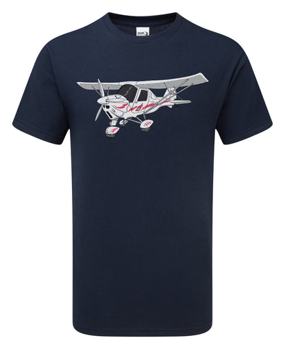 Ikarus C42 Microlight T-Shirt Red decals - Funky Aviation