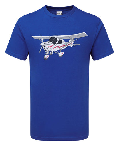 Ikarus C42 Microlight T-Shirt Red decals - Funky Aviation