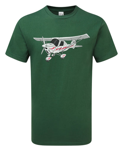 Ikarus C42 Microlight T-Shirt Red decals - Funky Aviation