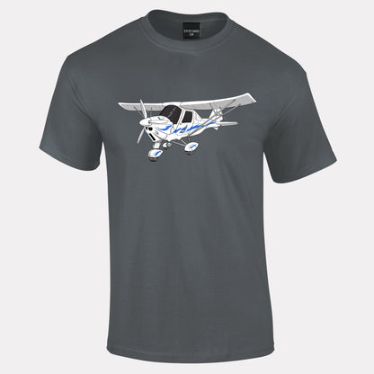 Ikarus C42 Microlight T-Shirt Blue Decals - Funky Aviation