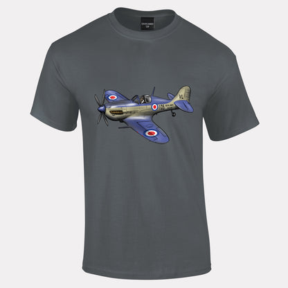 Navy Seafire Spitfire Pilot T-Shirt - Funky Aviation