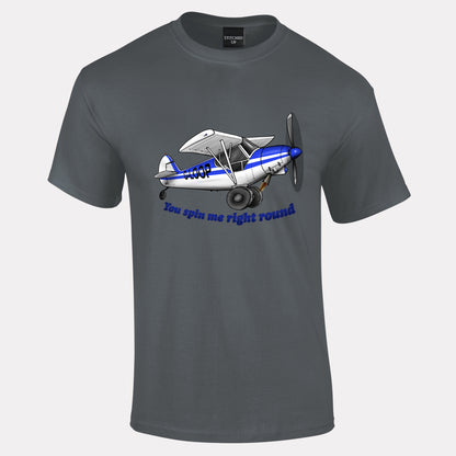 You Spin Me Round Super Cub T-Shirt - Funky Aviation