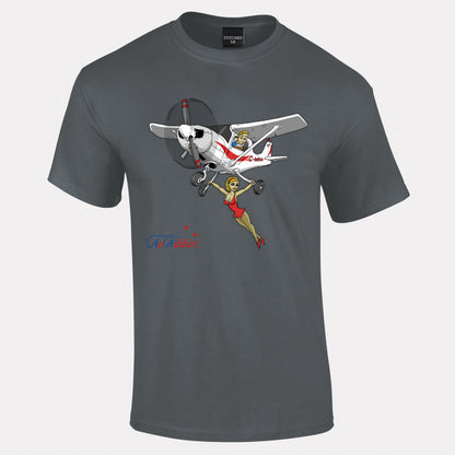 Fly High trapeze Cessna Cartoon T-Shirt - Funky Aviation