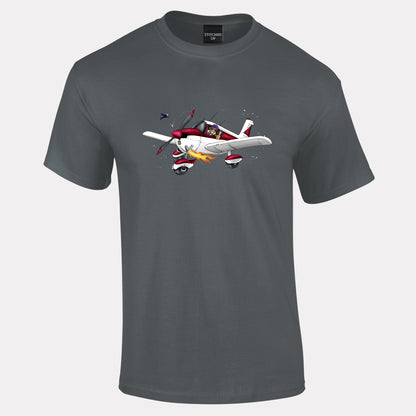 Piper PA28 Cartoon T-Shirt - Funky Aviation