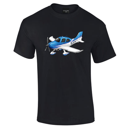 Cirrus SR22 Pilot T-Shirt Featuring Cartoon Pilot Design - Funky Aviation
