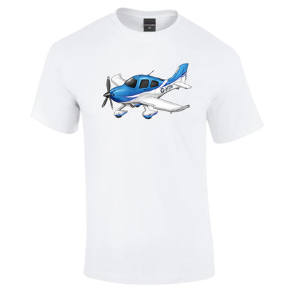 Cirrus SR22 Pilot T-Shirt Featuring Cartoon Pilot Design - Funky Aviation