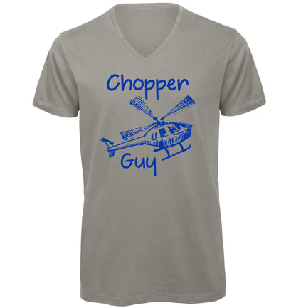 Chopper Guy Helicopter V-Neck T-Shirt - Funky Aviation