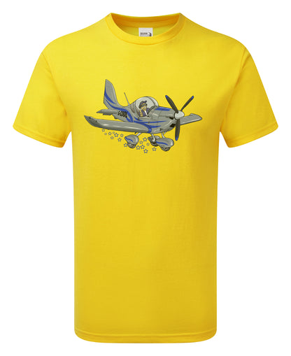 Eurostar EV97 Microlight Cartoon T-Shirt - Funky Aviation