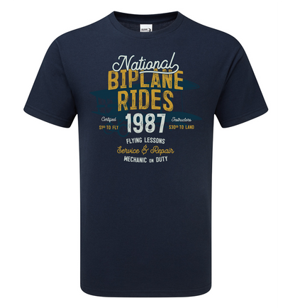 Vintage Bi-Plane T-Shirt - Funky Aviation