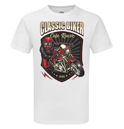 Cafe Racer Classic Biker T-Shirt - Scattee