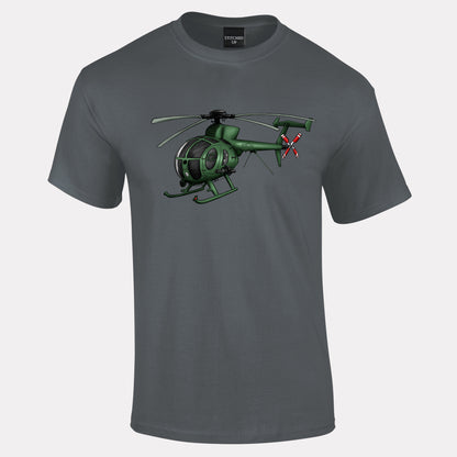 Hughes Helicopter T-Shirt hand drawn - Funky Aviation