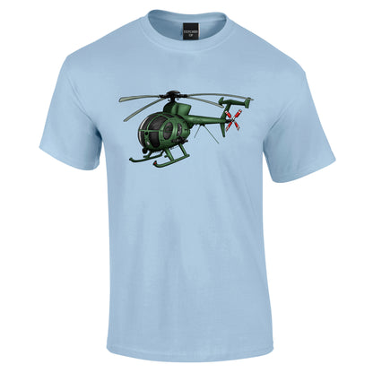 Hughes Helicopter T-Shirt hand drawn - Funky Aviation
