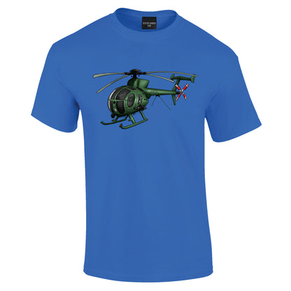 Hughes Helicopter T-Shirt hand drawn - Funky Aviation