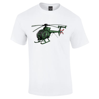 Hughes Helicopter T-Shirt hand drawn - Funky Aviation