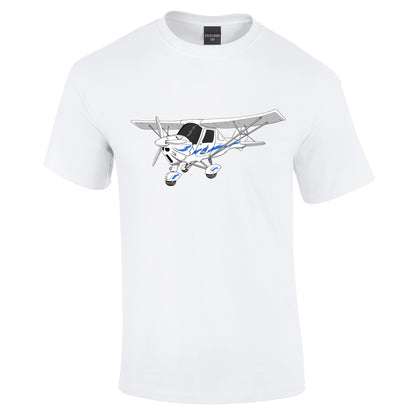 Ikarus C42 Microlight T-Shirt Blue Decals - Funky Aviation
