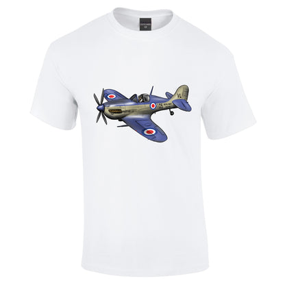 Navy Seafire Spitfire Pilot T-Shirt - Funky Aviation