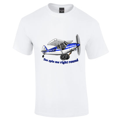 You Spin Me Round Super Cub T-Shirt - Funky Aviation