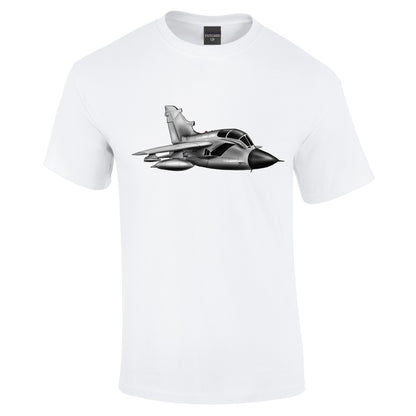 Tornado Jet In Flight Cartoon T-Shirt - Funky Aviation
