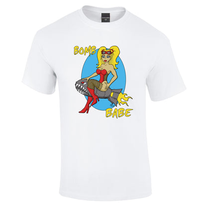 Bomb Babe Aircraft Nose Art T-Shirt - Funky Aviation