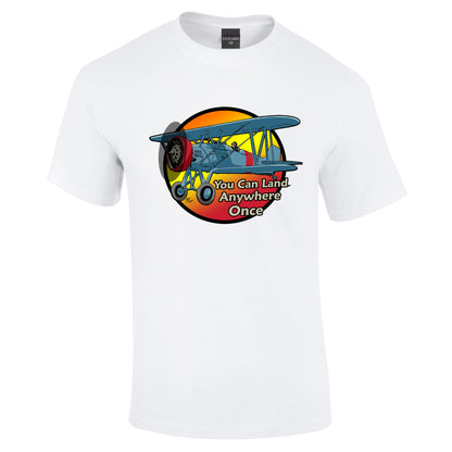 Land Anywhere Once T Shirt - Funky Aviation