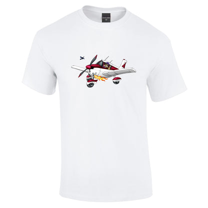 Piper PA28 Cartoon T-Shirt - Funky Aviation