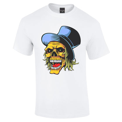 Top Hat Skull Design T-Shirt - Funky Aviation