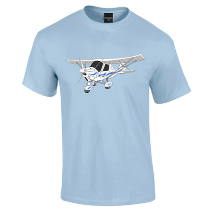 Ikarus C42 Microlight T-Shirt Blue Decals - Funky Aviation