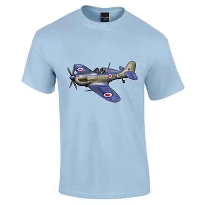 Navy Seafire Spitfire Pilot T-Shirt - Funky Aviation