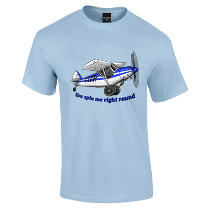You Spin Me Round Super Cub T-Shirt - Funky Aviation