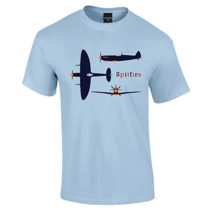 Spitfire profile  T-Shirt - Funky Aviation
