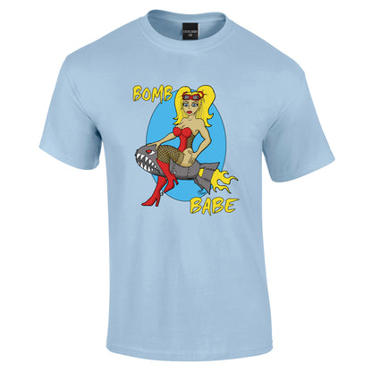 Bomb Babe Aircraft Nose Art T-Shirt - Funky Aviation