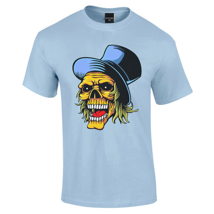 Top Hat Skull Design T-Shirt - Funky Aviation