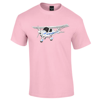 Ikarus C42 Microlight T-Shirt Blue Decals - Funky Aviation