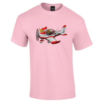 Eurostar EV97 Cat and Dog Cartoon T-Shirt - Funky Aviation