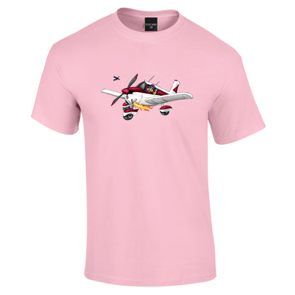 Piper PA28 Cartoon T-Shirt - Funky Aviation
