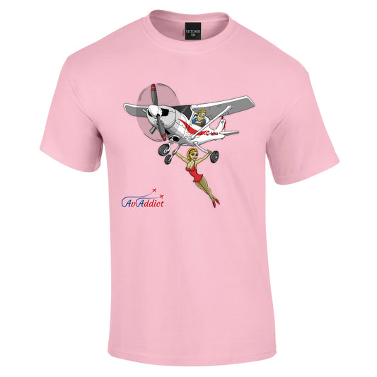 Fly High trapeze Cessna Cartoon T-Shirt