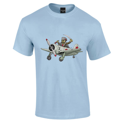 Yak Aircraft Cossack Cartoon T-Shirt - Funky Aviation