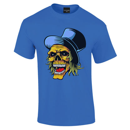 Top Hat Skull Design T-Shirt - Funky Aviation