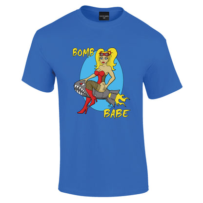 Bomb Babe Aircraft Nose Art T-Shirt - Funky Aviation