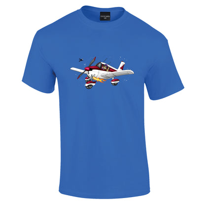 Piper PA28 Cartoon T-Shirt - Funky Aviation