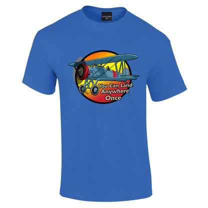 Land Anywhere Once T Shirt - Funky Aviation