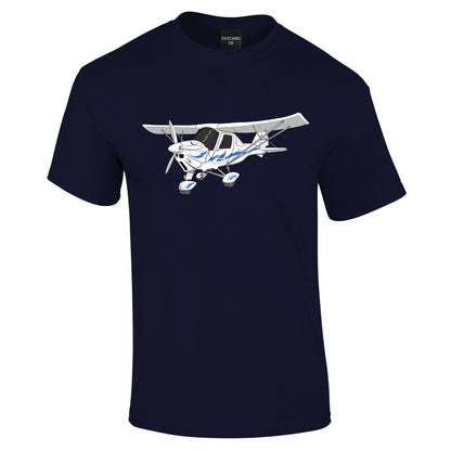 Ikarus C42 Microlight T-Shirt Blue Decals - Funky Aviation