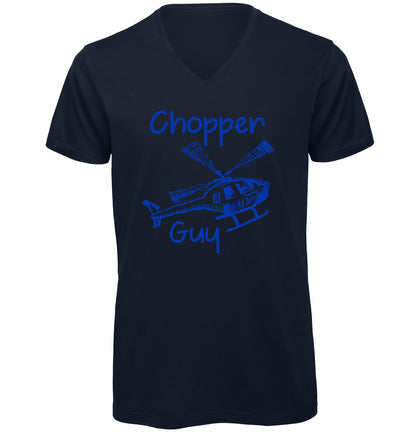 Chopper Guy Helicopter V-Neck T-Shirt - Funky Aviation
