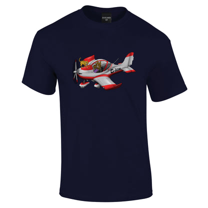 Eurostar EV97 Cat and Dog Cartoon T-Shirt - Funky Aviation