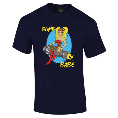 Bomb Babe Aircraft Nose Art T-Shirt - Funky Aviation