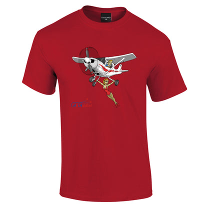Fly High trapeze Cessna Cartoon T-Shirt - Funky Aviation