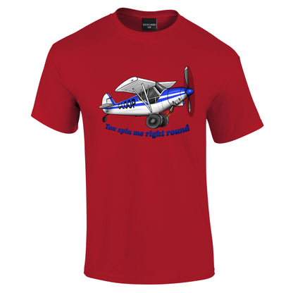 You Spin Me Round Super Cub T-Shirt - Funky Aviation