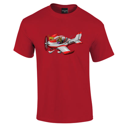 Eurostar EV97 Cat and Dog Cartoon T-Shirt - Funky Aviation