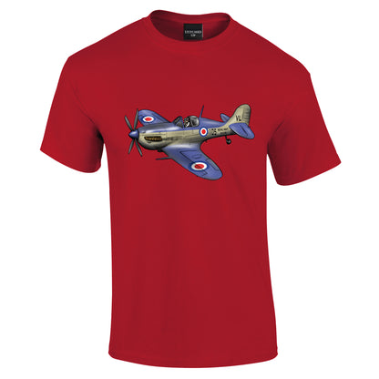 Navy Seafire Spitfire Pilot T-Shirt - Funky Aviation